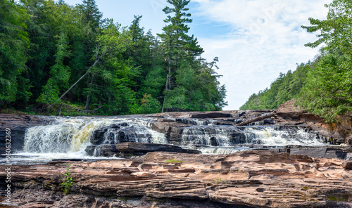 Waterfall in Porcupine Mountains in Upper Michigan