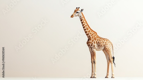 Full-body giraffe illustration in a simple, clean style on a white background