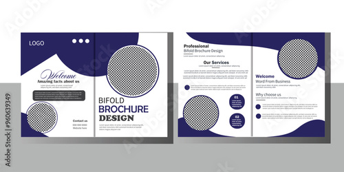 Bi  fold and tri fold brochure design template.