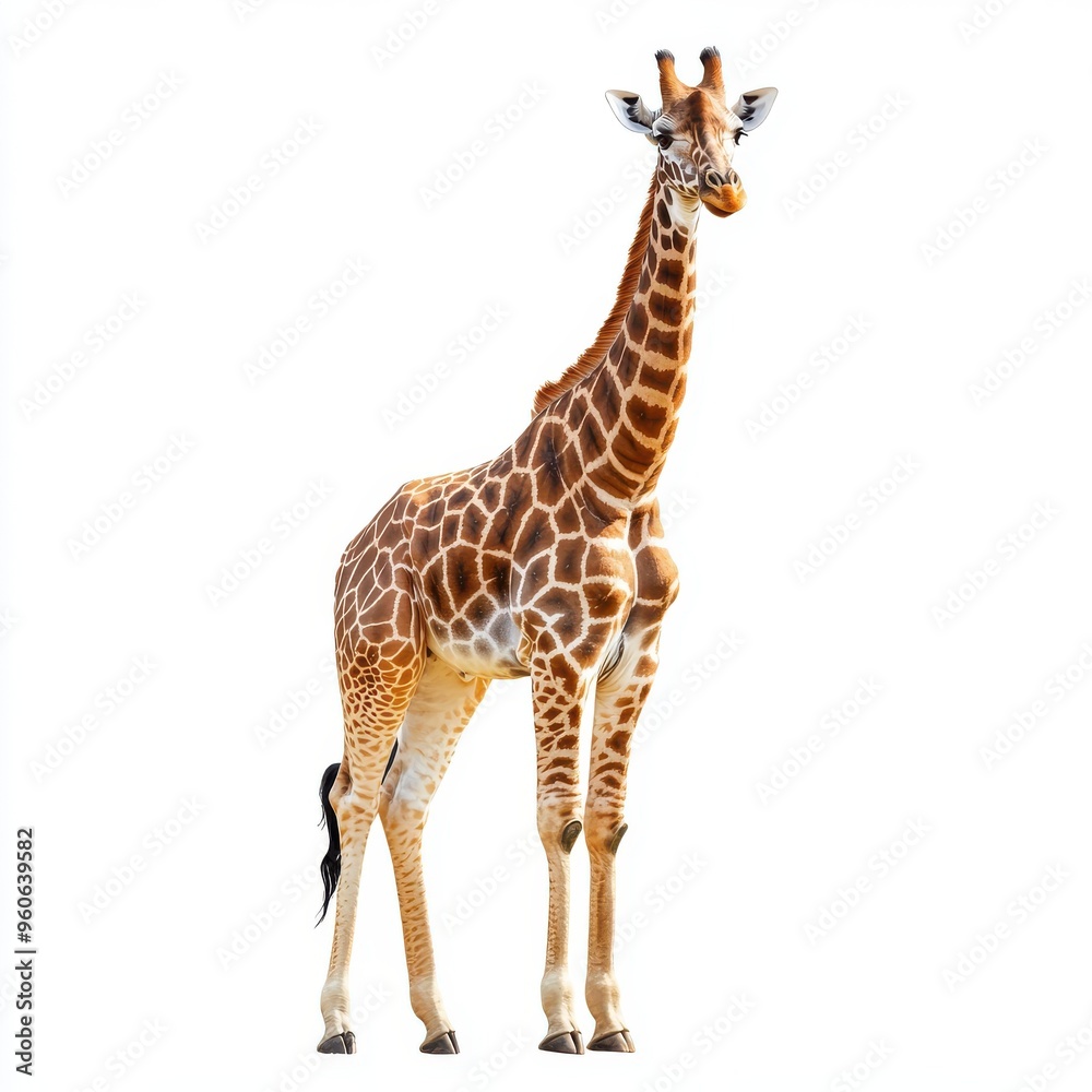 Fototapeta premium Giraffe Isolated