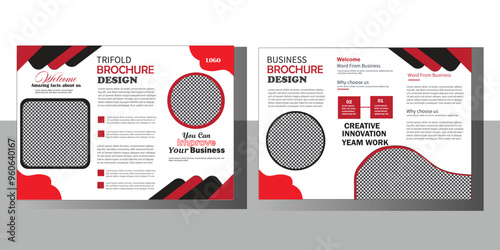 Bi  fold and tri fold brochure design template.