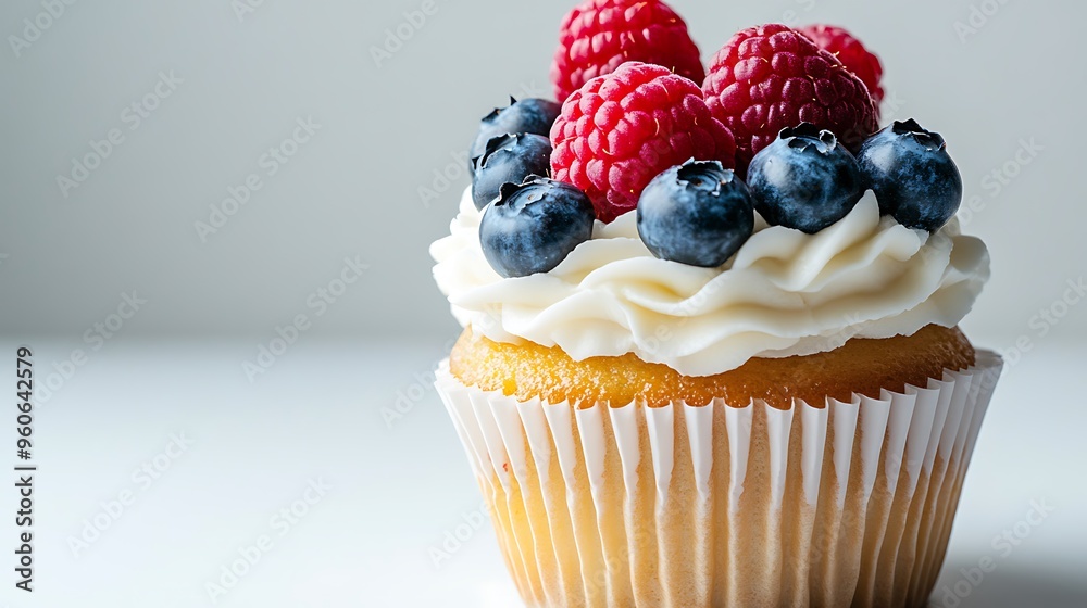 cupcake with berries cupcake with berries