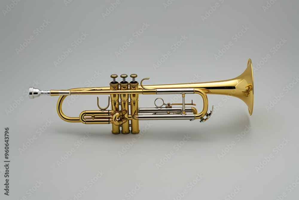Obraz premium Use trumpet to make music