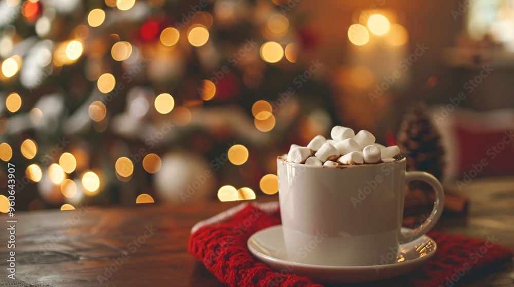 Cozy Christmas Hot Chocolate with Marshmallows Cozy Christmas Hot Chocolate with Marshmallows