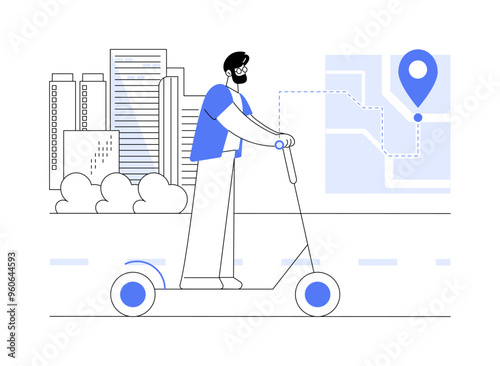 Ride to your destination isolated cartoon vector illustrations.