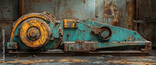 Rusty Industrial Machine Gear Detail