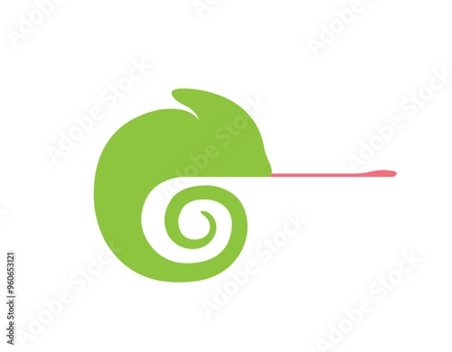 Creative chameleon vector illustration symbol design illustration	