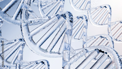 DNA on black background. nucleic acid, DNA double helix spiral molecule structure. human genome, Biological and Science and medicine concepts, Deoxyribonucleic Acid, genetic diversity, 3d render