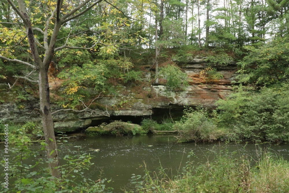 Cliff side river bend Cliff side river bend