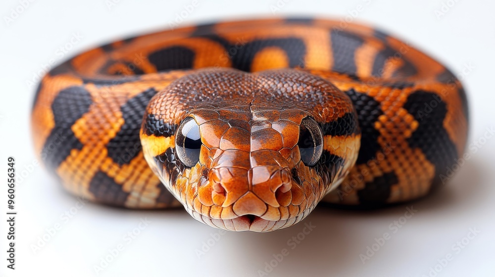 Snake slithering on white background Snake slithering on white background