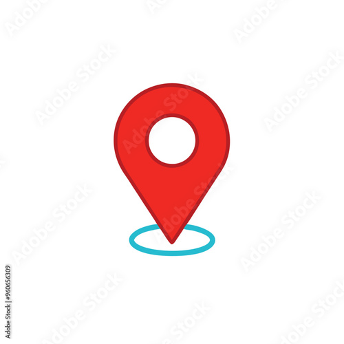 Free Download a Location icon vector illustration, isolated white background,  - GFXLoad