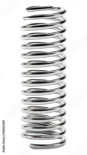 PNG A thin metal spring spiral coil. photo