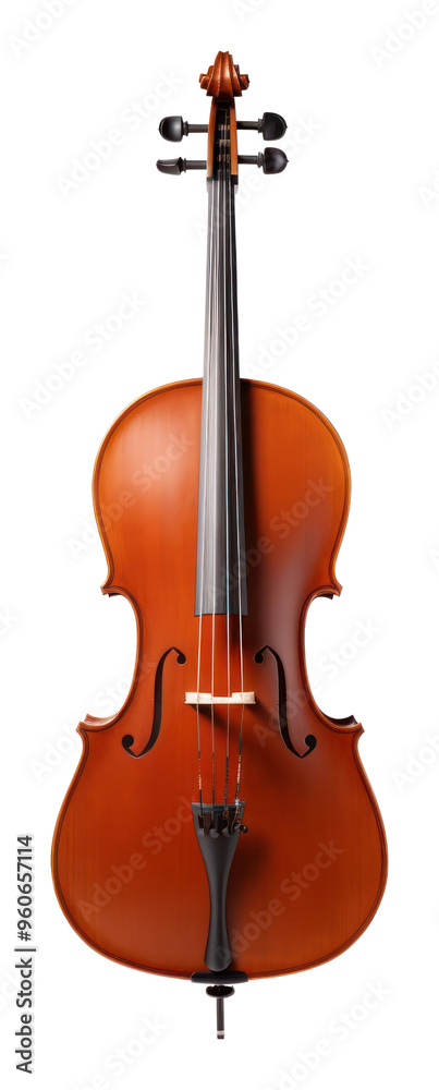 Fototapeta premium PNG Cello violin white background performance.