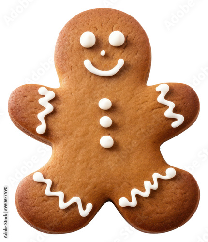 PNG Gingerbread man cookie cutout glossy icing confectionery medication outdoors.