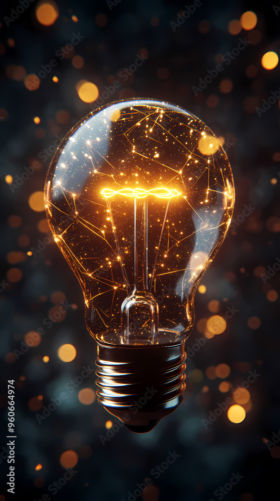 Futuristic tech light bulb showcasing creative currents Futuristic tech light bulb showcasing creative currents