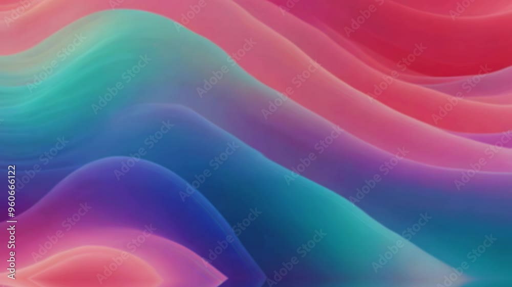Holographic liquid flowing waves abstract light blue, soft pink, pale yellow, peach orange, lilac Gradient colors Loop modern Background 4K Video Animation Holographic liquid flowing waves abstract light blue, soft pink, pale yellow, peach orange, lilac Gradient colors Loop modern Background 4K Video Animation