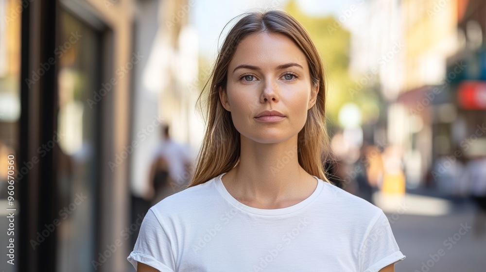Pretty brunette girl wearing a white tee shirt on a city street outdoor. Attractive female model lady in casual clothes smiling, cute, cute, pretty, one of the cutest girl in the world. Pretty brunette girl wearing a white tee shirt on a city street outdoor. Attractive female model lady in casual clothes smiling, cute, cute, pretty, one of the cutest girl in the world.