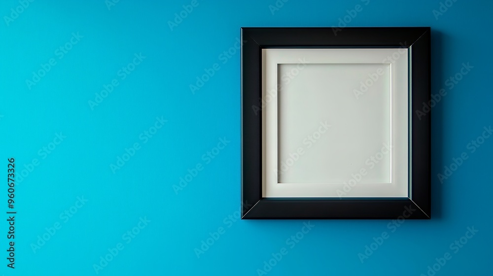 empty modern picture frame on color wall empty modern picture frame on color wall