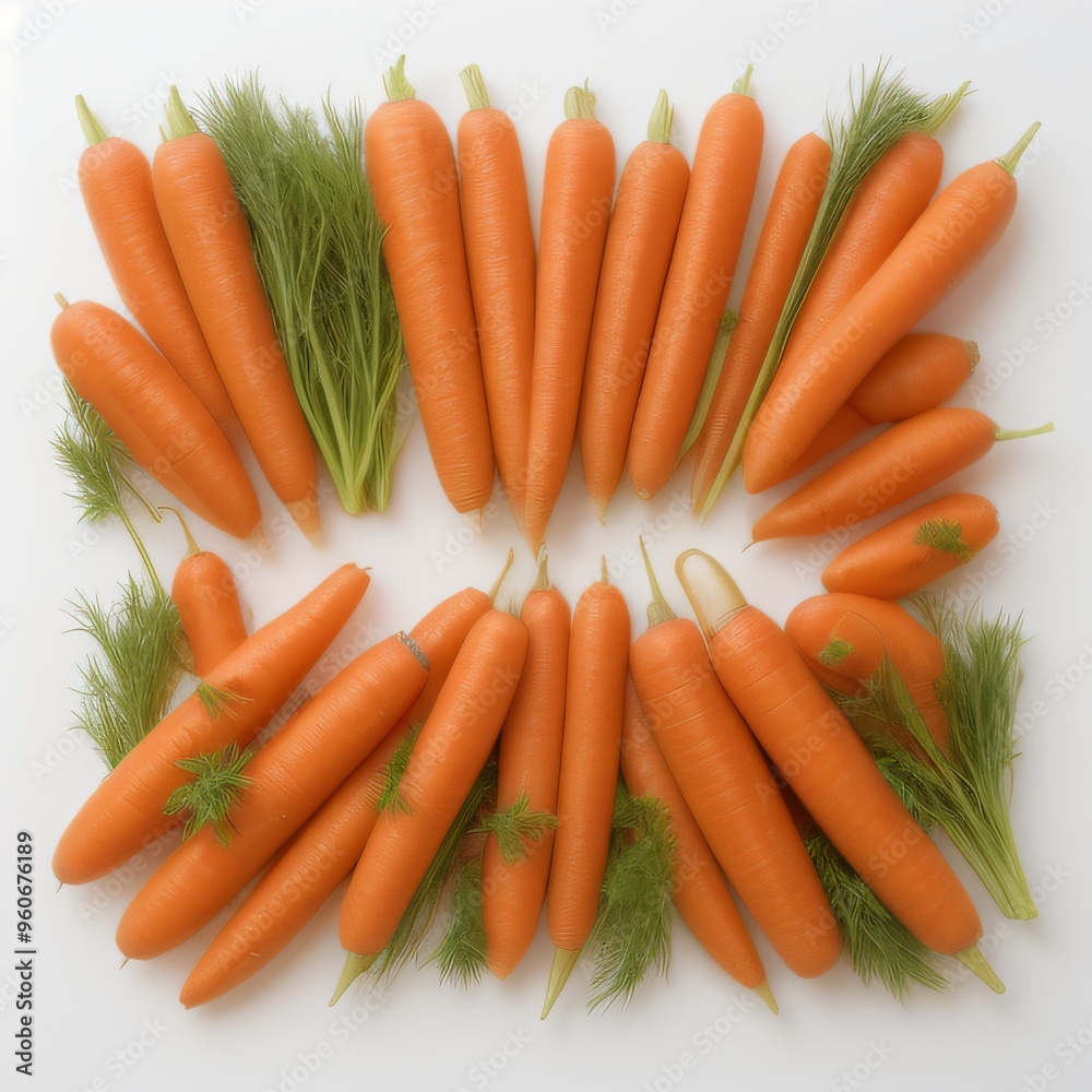 Fresh Carrots on White Background Fresh Carrots on White Background