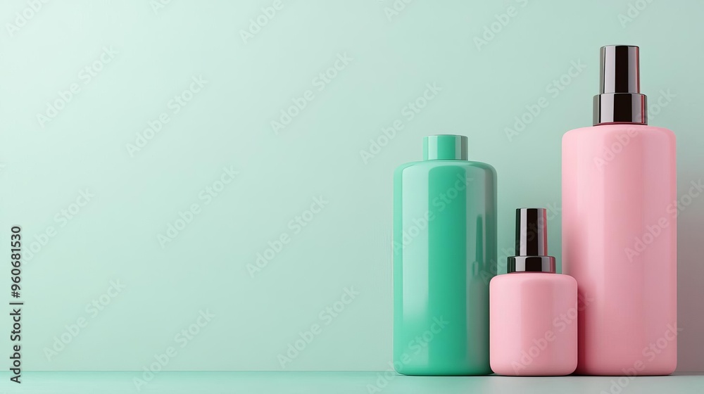 Brand extension, new product line with consistent branding, 3D illustration Brand extension, new product line with consistent branding, 3D illustration