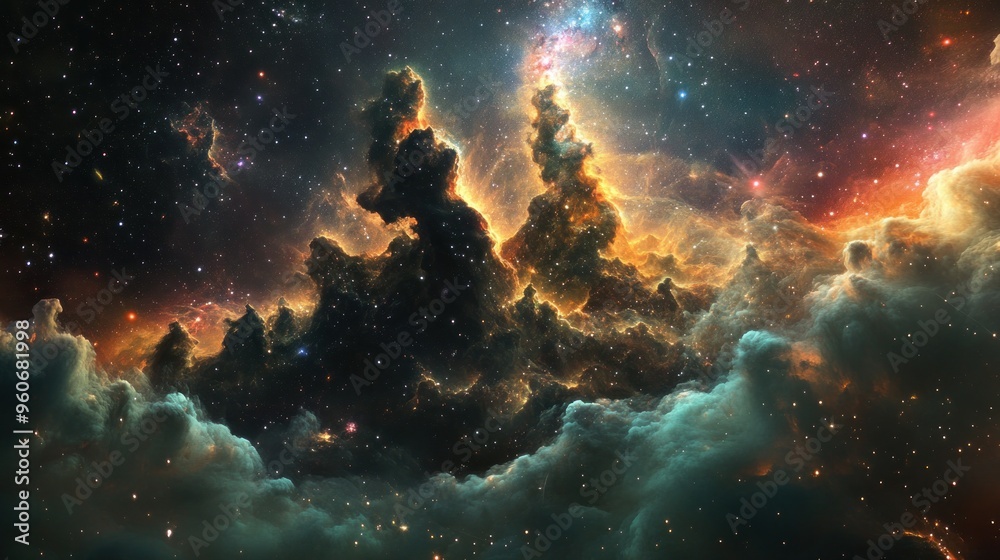 Cosmic Clouds and Stars in a Nebula Cosmic Clouds and Stars in a Nebula
