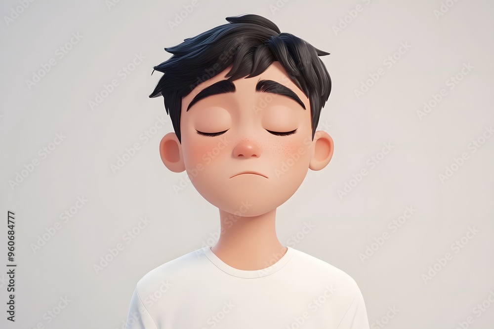 Sad animated character portrait, A cartoon character with a sad expression, emphasizing emotions of disappointment and reflection. Ideal for concepts of introspection, emotion, and animation art. Sad animated character portrait, A cartoon character with a sad expression, emphasizing emotions of disappointment and reflection. Ideal for concepts of introspection, emotion, and animation art.