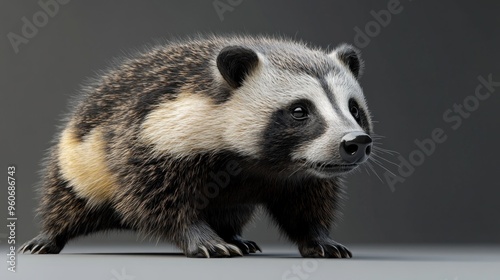 Close-up of a European Badger