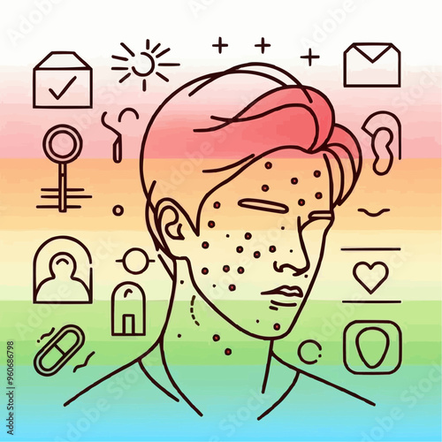 hyperpigmentation, rosacea, herpes, dermatitis, shingles, lupus, 