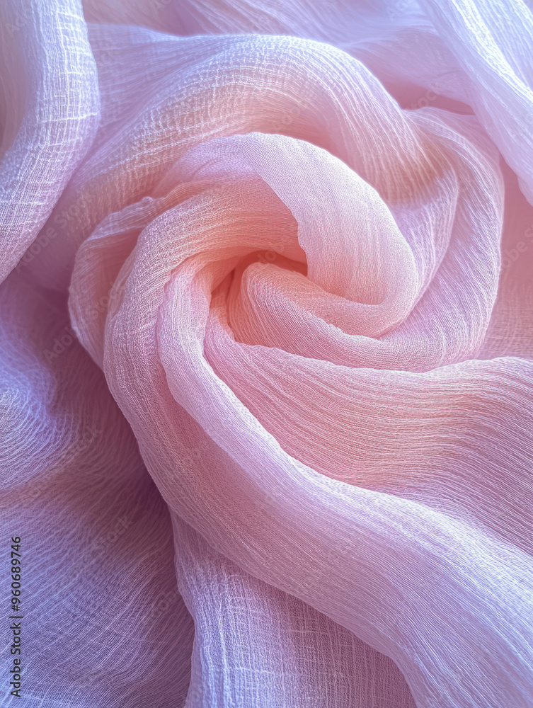 Soft pink fabric with delicate texture, flowing and light.