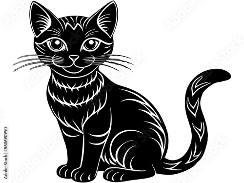 black cat cartoon