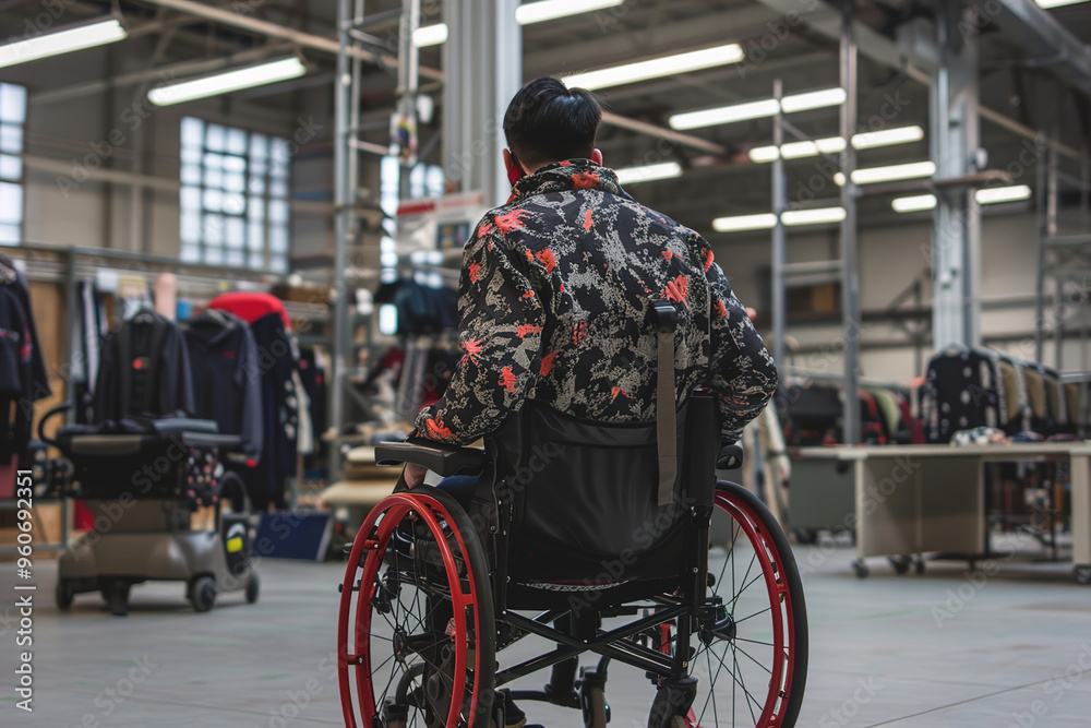 Obraz premium Adaptive Clothing Design, Designer creating clothing for people with disabilities