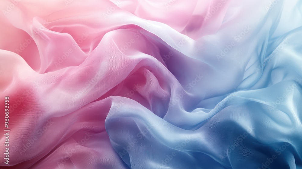 Obraz premium Abstract Draped Pink and Blue Fabric Texture