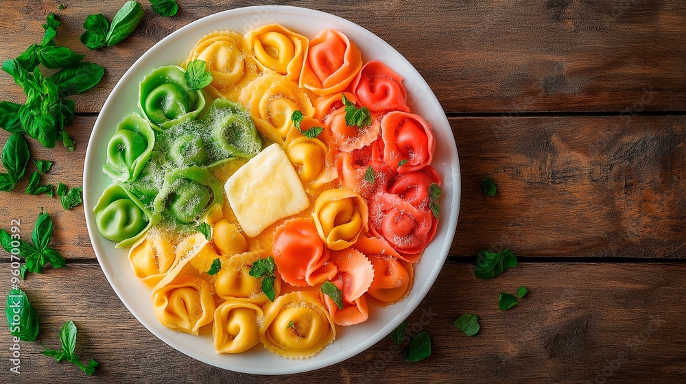 colorful dumplings on the table
