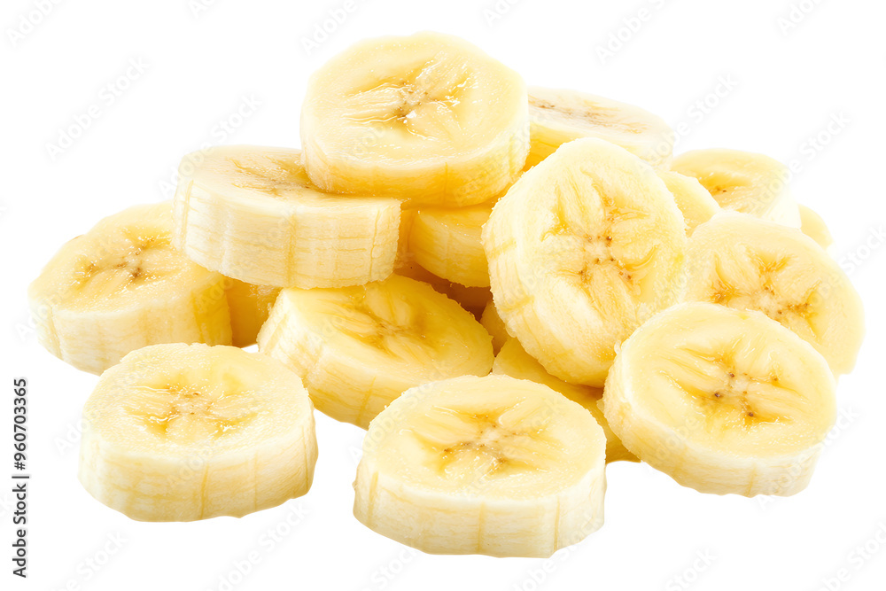 Banana slices isolated on white background
Banana slices isolated on white background