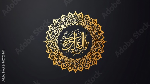 Islamic Calligraphy with Mandala Design