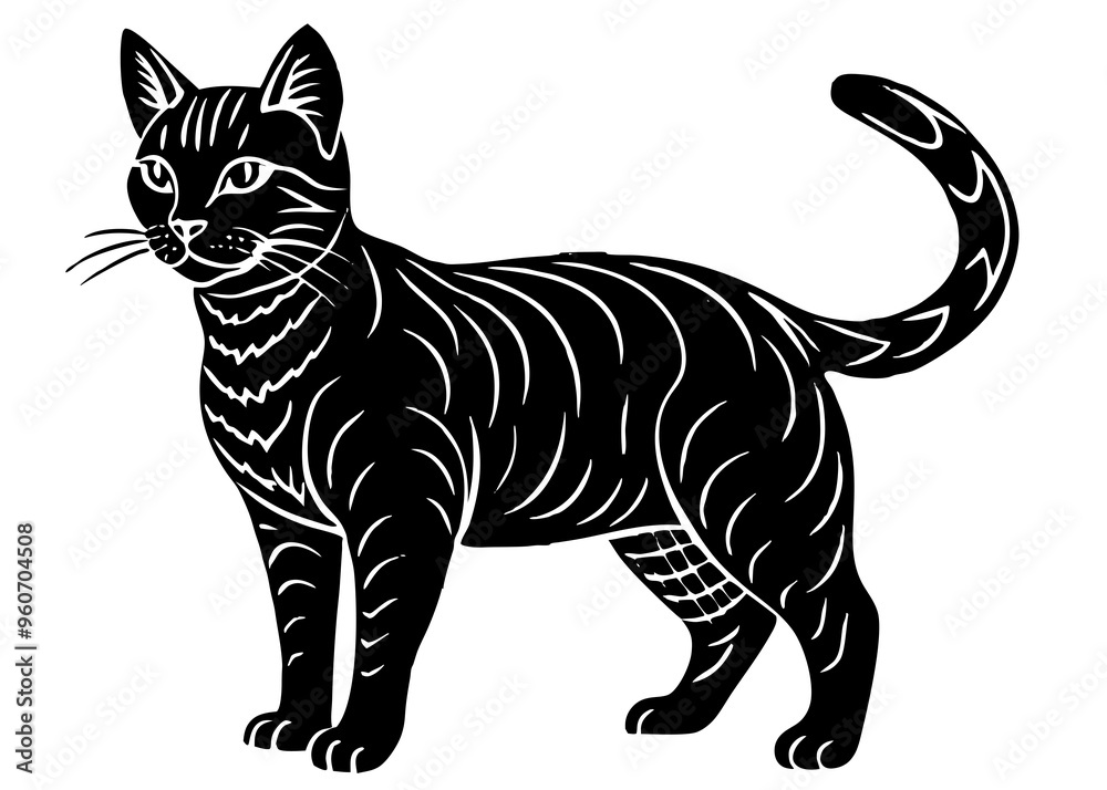 Obraz premium black cat illustration