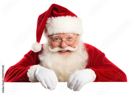 PNG Santa claus christmas white background celebration. photo