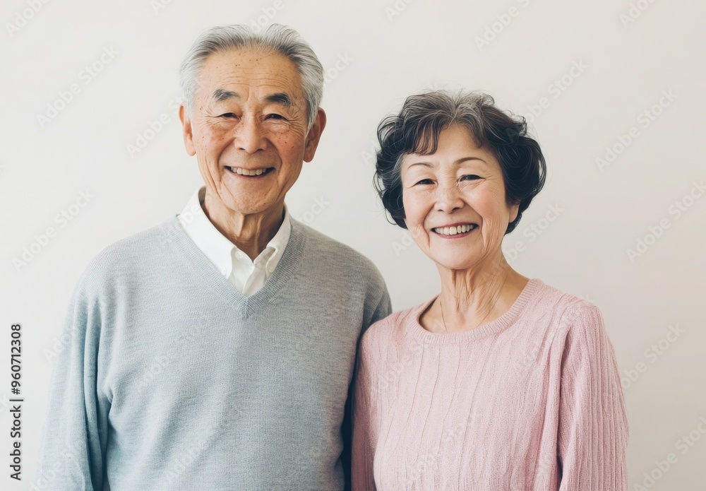 Smiling Elderly Couple Portrait - Happy Together Smiling Elderly Couple Portrait - Happy Together
