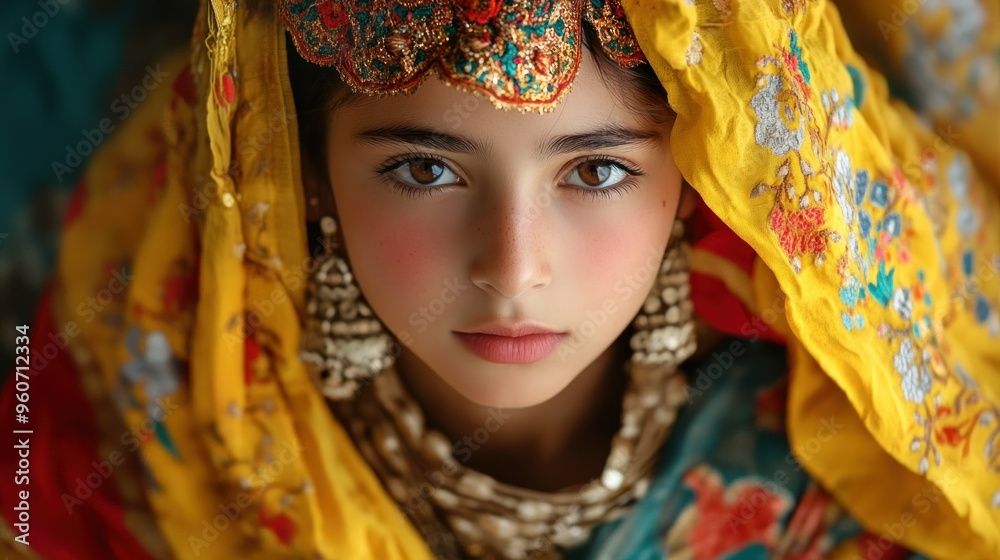 Portrait of a Young Woman Wearing Traditional Indian Clothing Portrait of a Young Woman Wearing Traditional Indian Clothing