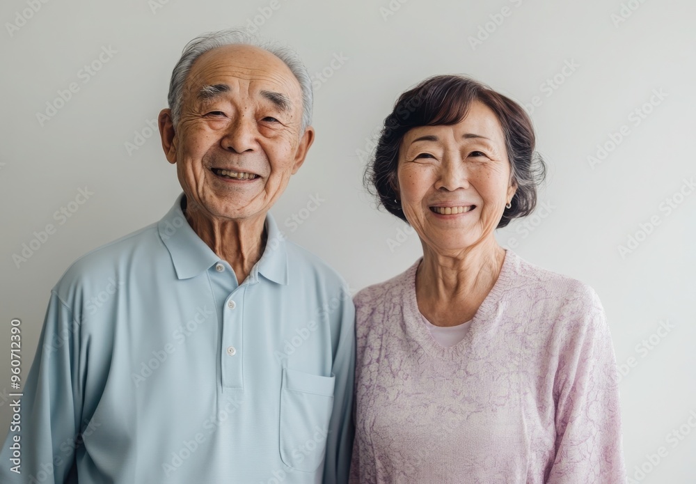 Smiling Senior Couple Portrait - Happy and Loving Together Smiling Senior Couple Portrait - Happy and Loving Together