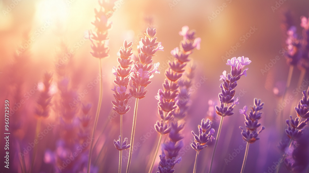 Obraz premium Lavender Field at Sunset