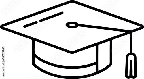 Graduation Cap Icon Symbolizing Academic Achievement and Educational Success