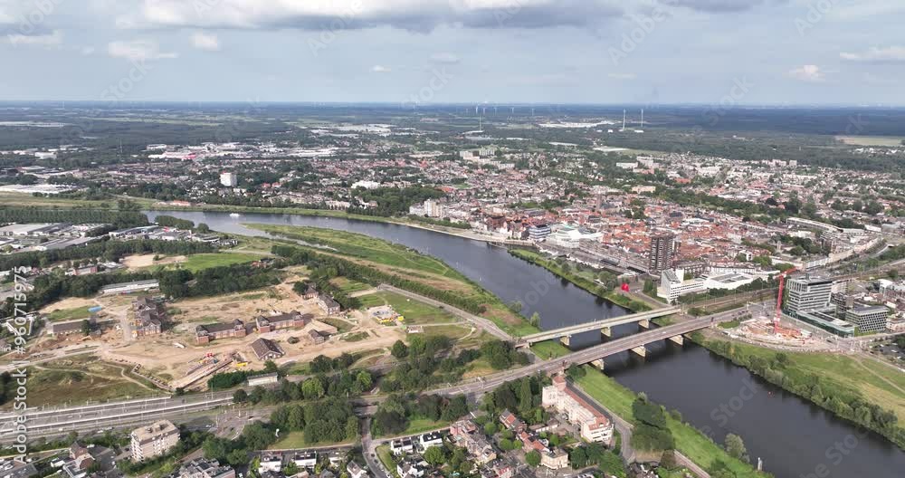 Construction of the The Kazernekwartier, city quarters residential area in Venlo, Limburg, The Netherlands. Construction of the The Kazernekwartier, city quarters residential area in Venlo, Limburg, The Netherlands.