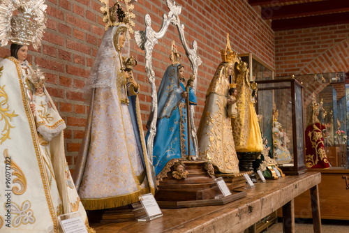 splendid figurines in a modern church setting, Santuario de Torreciudad, a spectacular Marian shrine in honor of the Blessed Virgin Mary photo