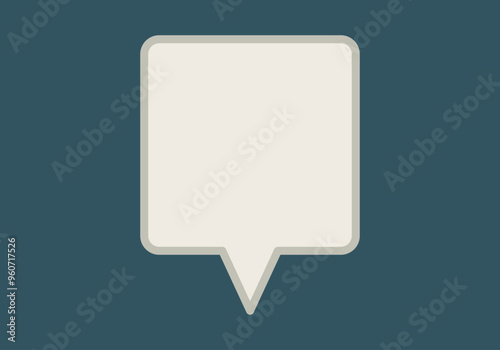 Bocadillo blanco de hablar en fondo azul oscuro