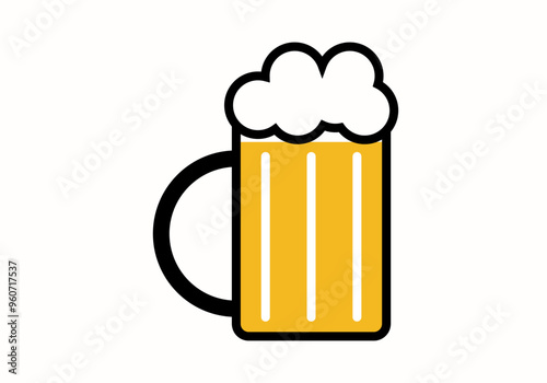 Jarra de cerveza con espuma