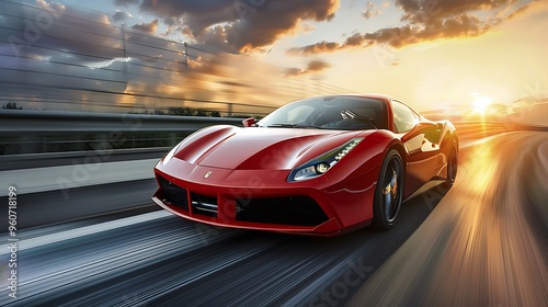 "Revved Up in Style: The Thrill of a Sleek Red Sports Car"