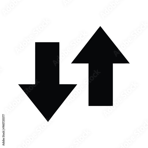 Up and down arrow, Push and Pull round warning vector illustration, isolated white background Free Download Up and down arrow, Push and Pull round warning vector illustration, isolated white background - GFXLoad