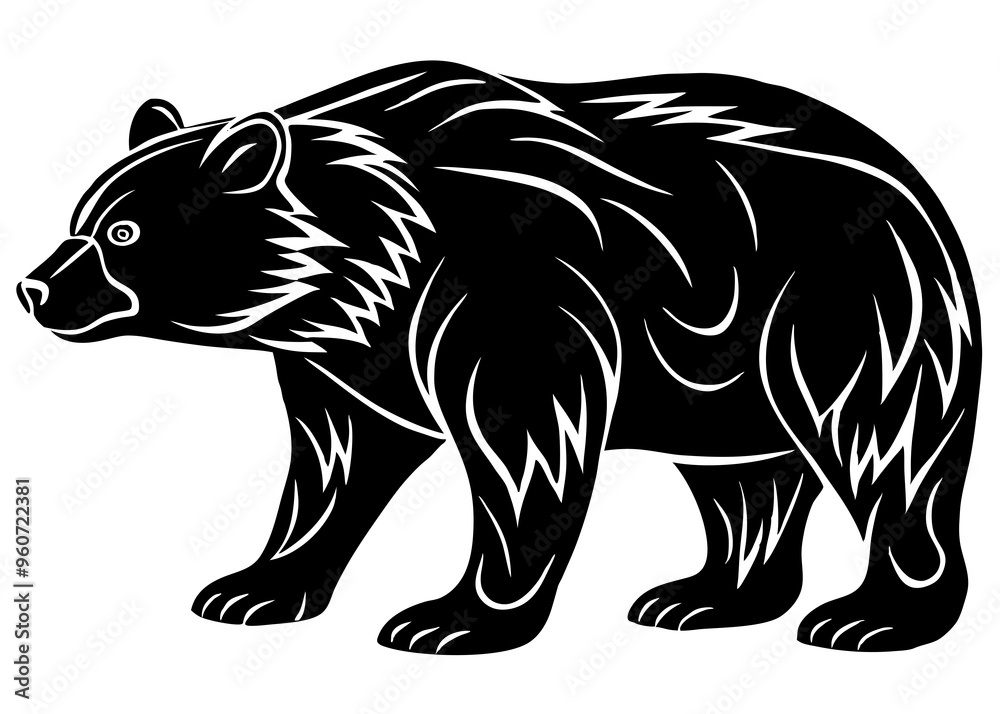 Fototapeta premium illustration of a bear