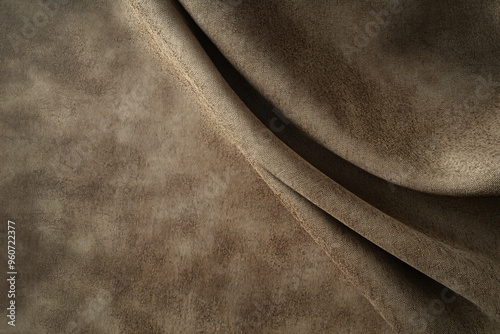 A brown textured surface with a soft, matte finish, featuring subtle tonal variations that create a smooth, warm background. photo